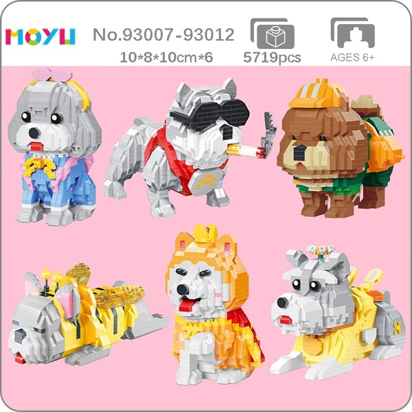 Moyu 93007-93012 Teddy Poodle Schnauzer Bulldog Shiba Inu Bully Pit Bull Dog Pet