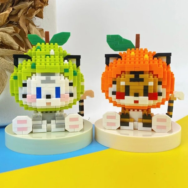 PN 6021-6022 Spring Festival Tiger Year Orange Pear Animal Doll Model