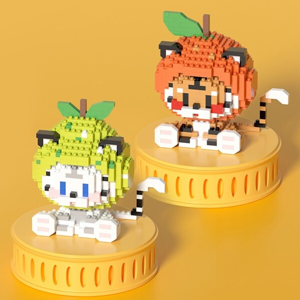 PN 6021-6022 Spring Festival Tiger Year Orange Pear Animal Doll Model