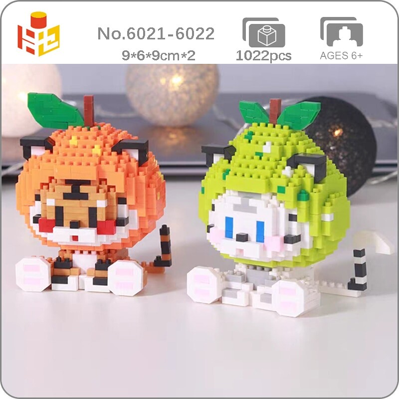 PN 6021-6022 Spring Festival Tiger Year Orange Pear Animal Doll Model
