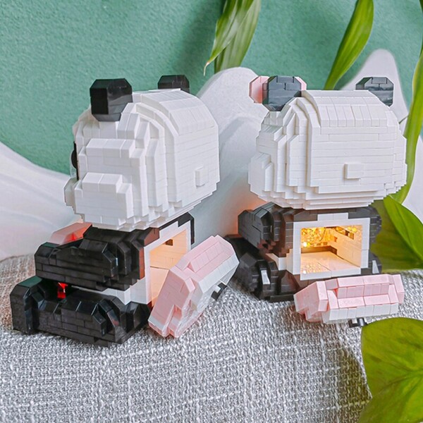 PZ 1003-1004 Animal World Panda Boy Girl Heart Bag Bow Pet Doll