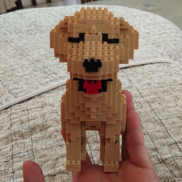 PZX 6618-6 Animal World Golden Retriever Dog Stand Pet Doll