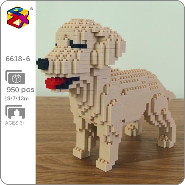 PZX 6618-6 Animal World Golden Retriever Dog Stand Pet Doll