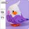 SC 8809-10 Animal World Purple Parrot Fly Bird Cockatiel Pet Doll