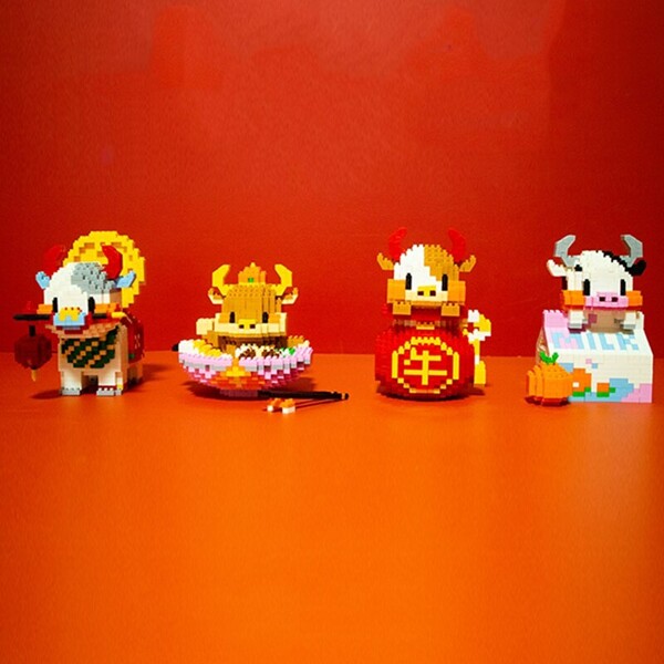 SC 8808 Spring Festival Ox Year Coin Noodle Milk Lucky Bag Cow Pet Animal