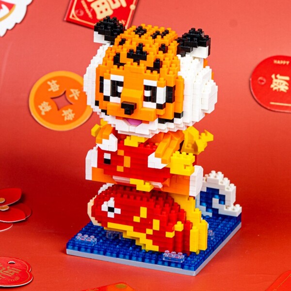 SC 8822 Spring Festival Tiger Year Lucky Fortune Mahjong Pet Animal Model