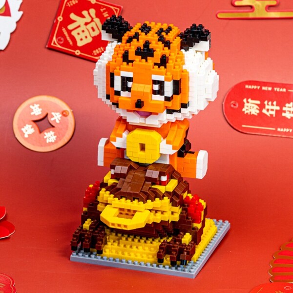 SC 8822 Spring Festival Tiger Year Lucky Fortune Mahjong Pet Animal Model