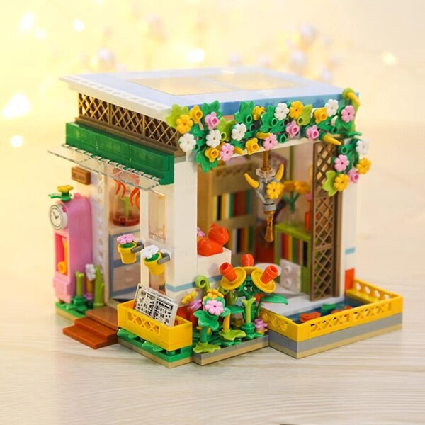 WL 2033-2036 Coffee Shop Bookstore Studio Flower House Architecture 3D