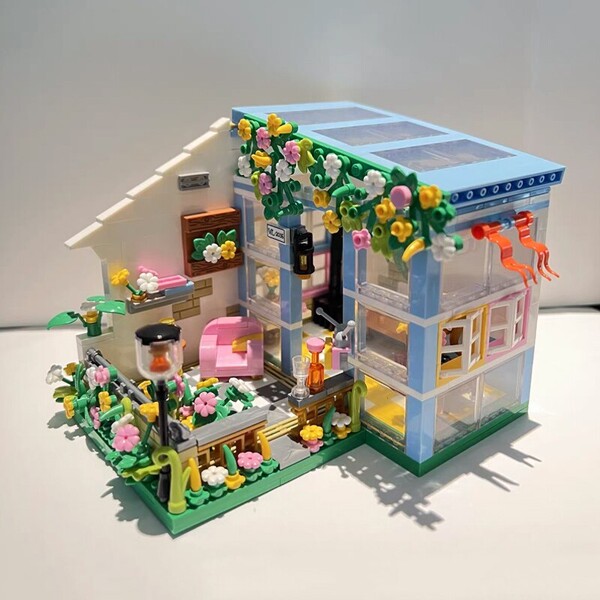 WL 2033-2036 Coffee Shop Bookstore Studio Flower House Architecture 3D
