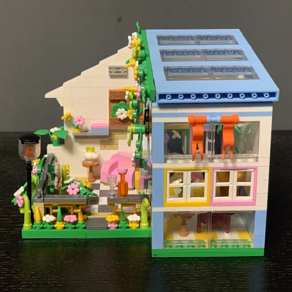 WL 2033-2036 Coffee Shop Bookstore Studio Flower House Architecture 3D