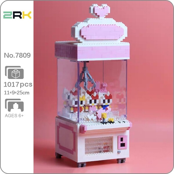 ZRK 7809 Playground Heart Clip Doll Machine Catcher Cat Doll