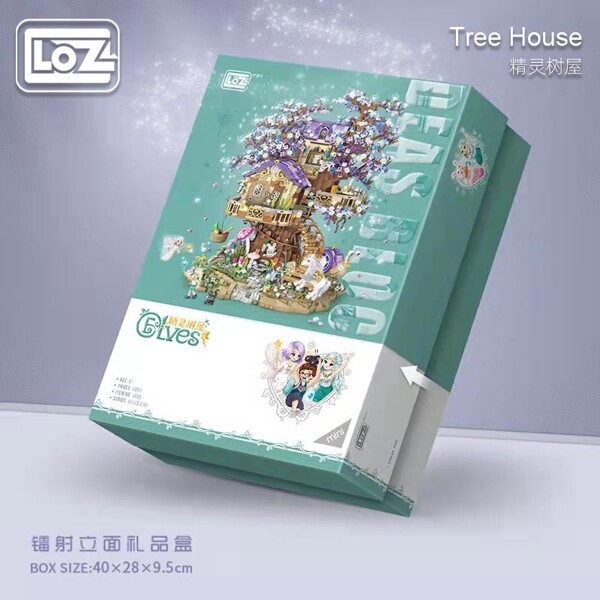 LOZ 1065 gypsophila elf tree house light-emitting