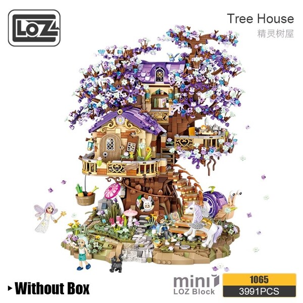 LOZ 1065 gypsophila elf tree house light-emitting