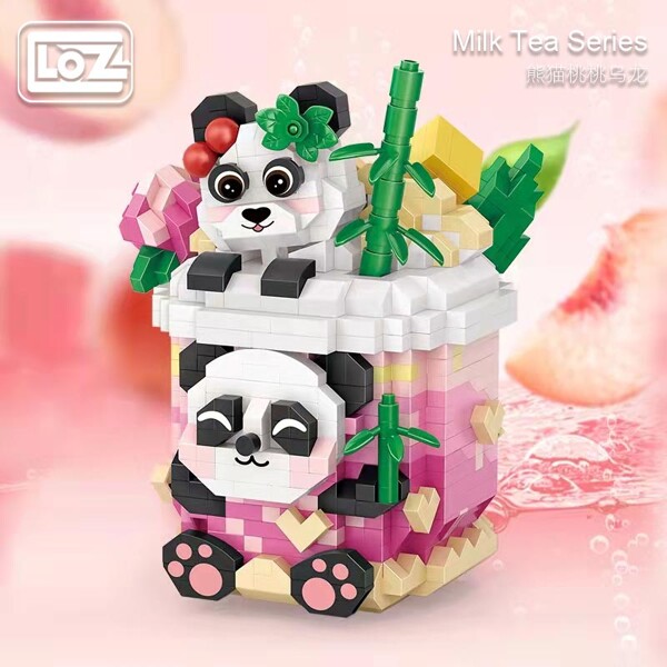 LOZ 9286 puzzle toy milk tea panda building blocks