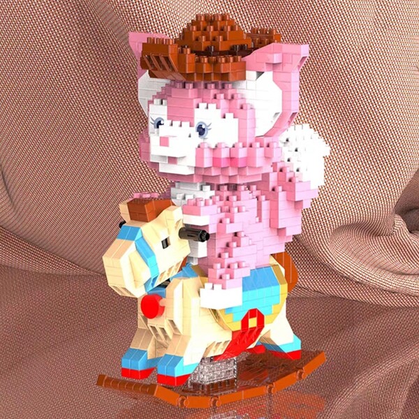 GEJIA 6057 Cowboy Fox Rocking Horse