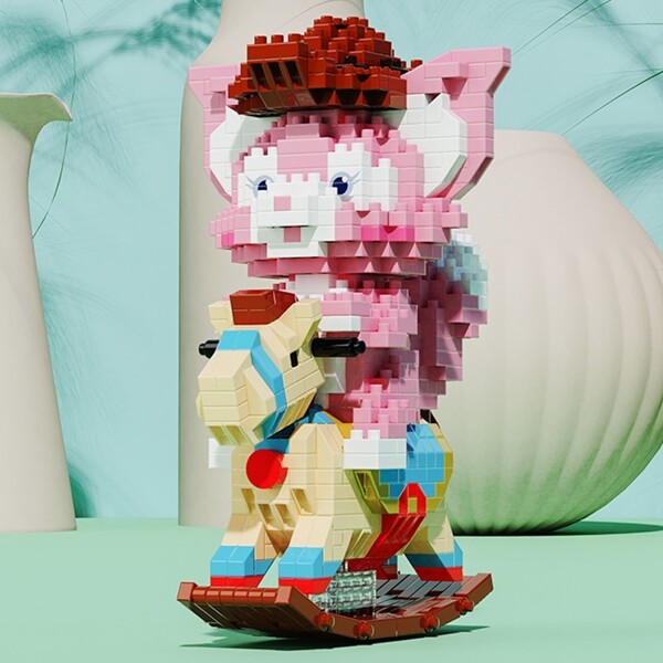 GEJIA 6057 Cowboy Fox Rocking Horse