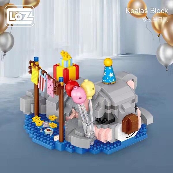 LOZ 8902 Koala Birthday Party Lying Cartoon