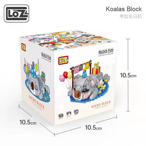 LOZ 8902 Koala Birthday Party Lying Cartoon