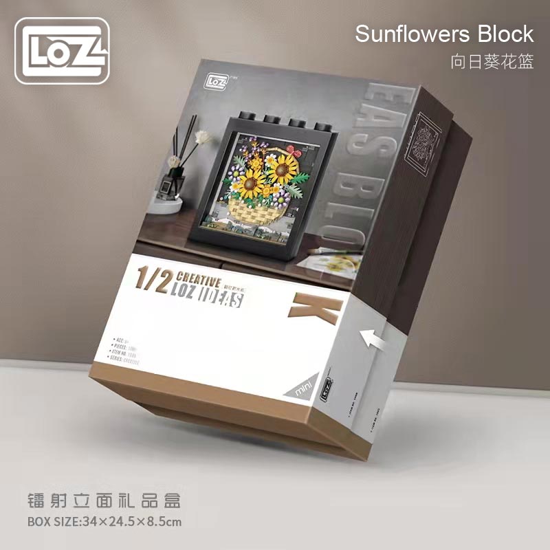 LOZ 1905 Sunflower Basket Immortal Pixel Painting