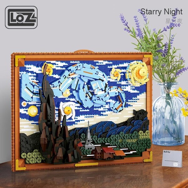 LOZ 1066 Star Moon Night Van Gogh Starry Sky