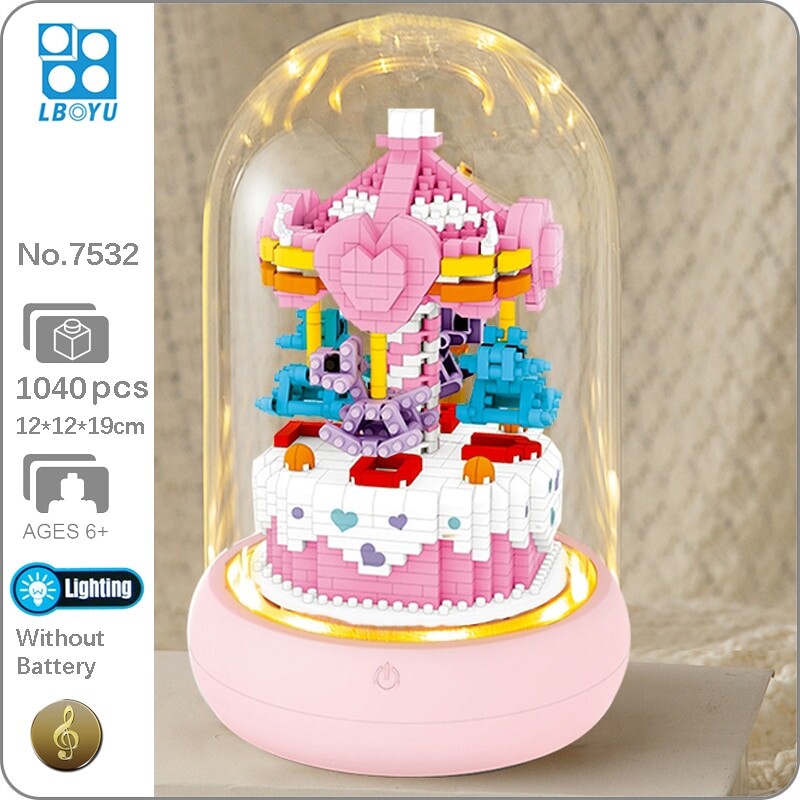 Lboyu 7532 Heart Merry-go-round Carousel LED Light