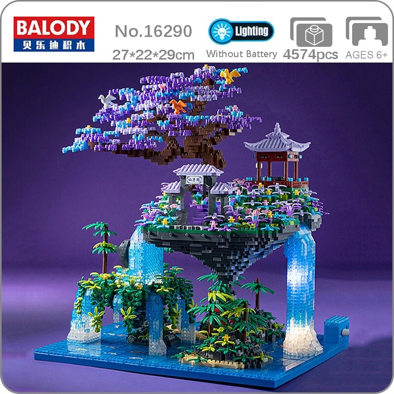 Balody 16290 Pavilion Tree Island Waterfall Pool LED Light