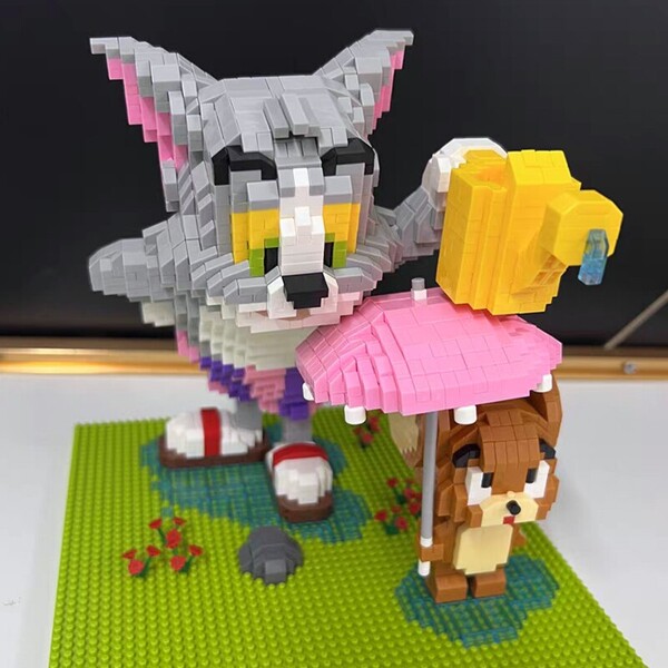 LP 200602 Tom and Jerry Cat Mouse Water Umbrella Flower