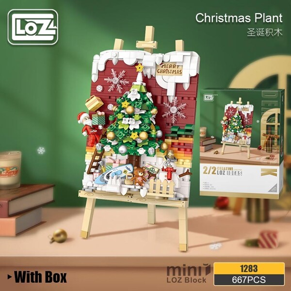 LOZ 1283 Christmas Tree Car 3D Picture