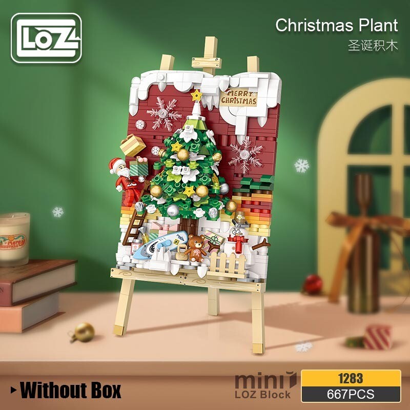 LOZ 1283 Christmas Tree Car 3D Picture