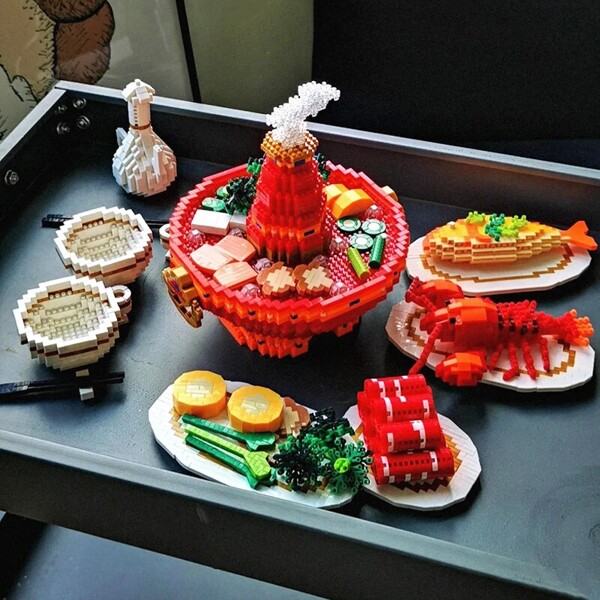Dr.star 786 Hot Pot Fish Lobster Lamb Roll Vegetable Wine Food