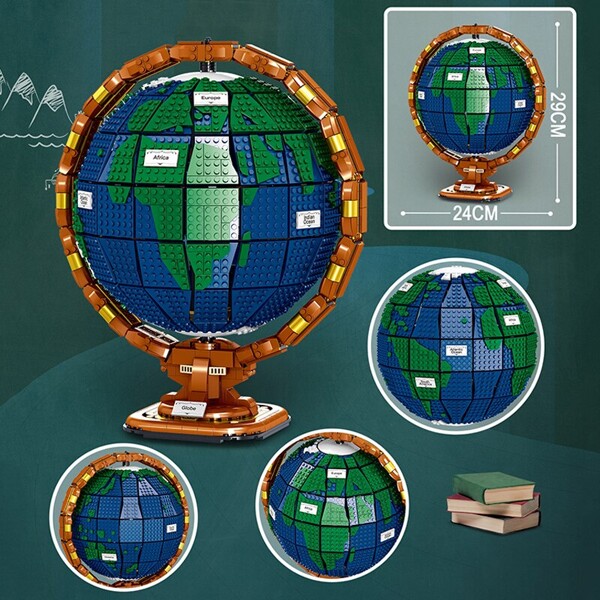 Lezi 01038 Retro Rotating Terrestrial Globe