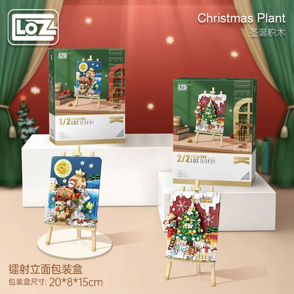 LOZ 1282 Christmas Diorama: Sleigh Car Diorama