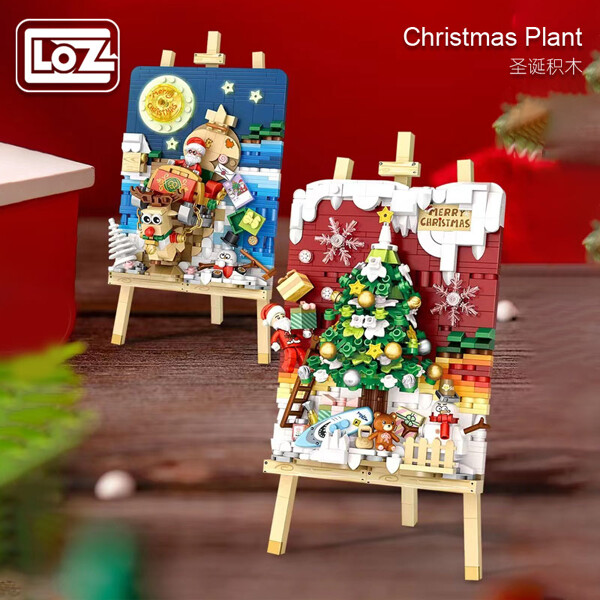 LOZ 1282 Christmas Diorama: Sleigh Car Diorama