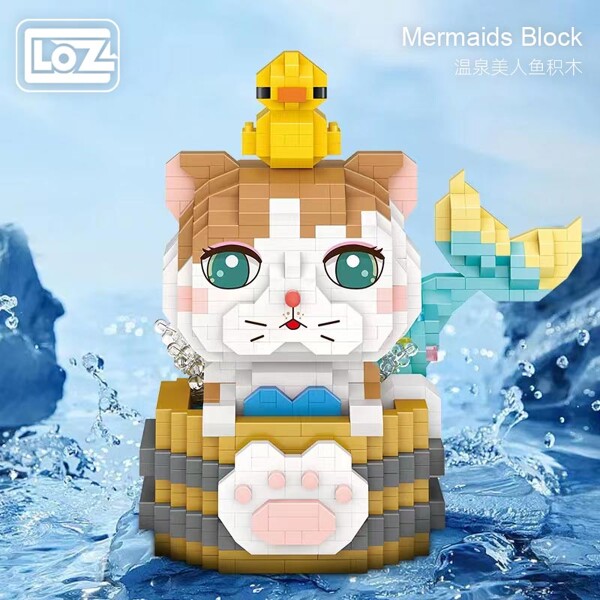 LOZ 8116 Mermaid Cat With Duck