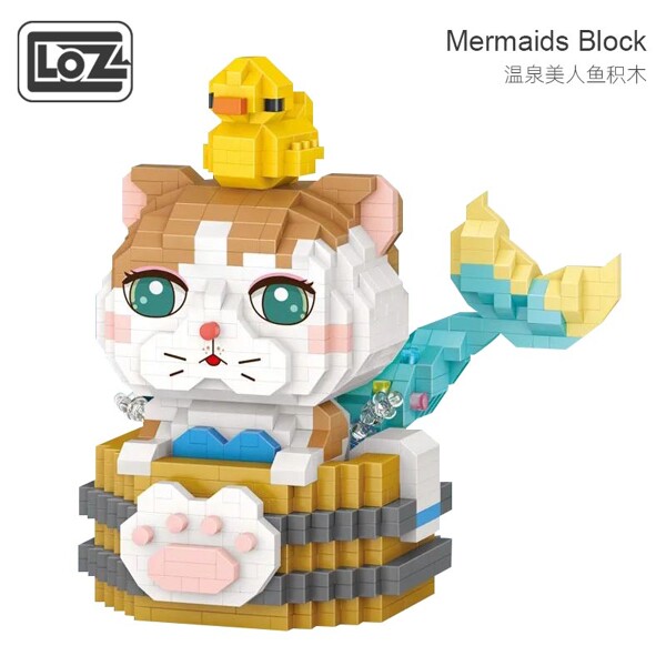 LOZ 8116 Mermaid Cat With Duck