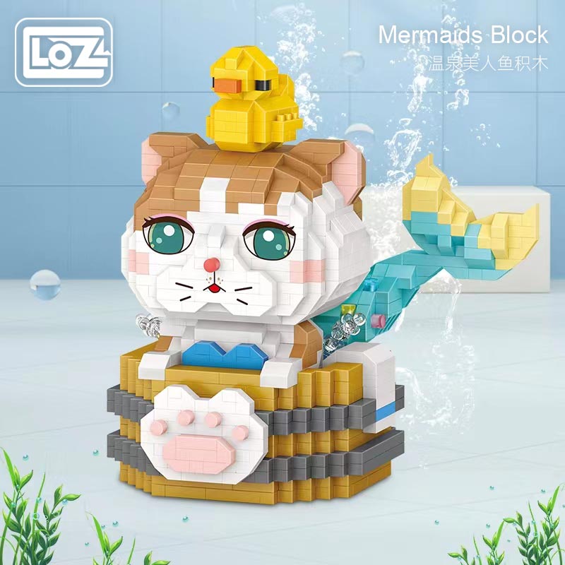 LOZ 8116 Mermaid Cat With Duck