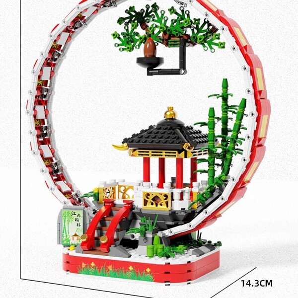 1108pcs Architecture Garden Building Blocks Chinese Classic City House Style Assembly Mini Bricks Toys Gfits