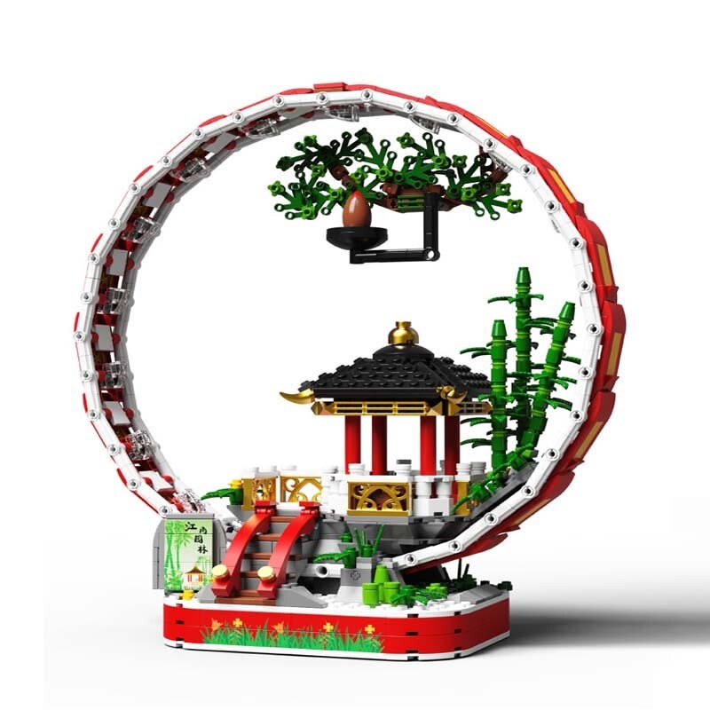 1108pcs Architecture Garden Building Blocks Chinese Classic City House Style Assembly Mini Bricks Toys Gfits