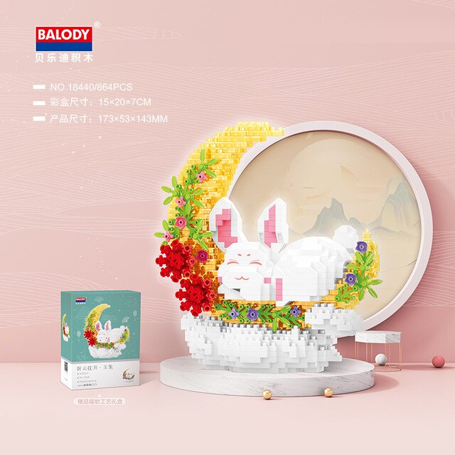 Balody 18438 Mid-Autumn Festival Moon Rabbit Cake