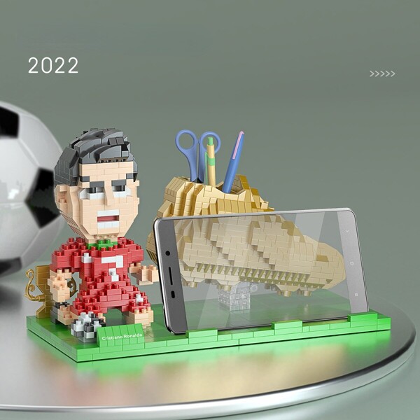 YKO P2172 2022 World Cup Pen Holder Kylian Mbappé Cell Phone Bracket Dual