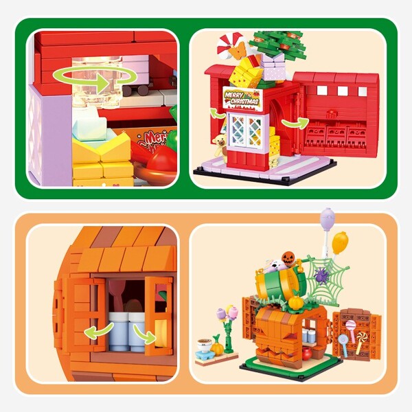 SEMBO 601624 Light Up Pumpkins Nande Confused Candy Pumpkin House