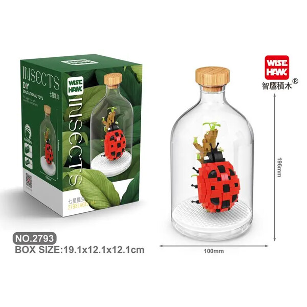 WISE HAWK 2790-2847 Ladybird Model Insect - LOZ Blocks Official Store