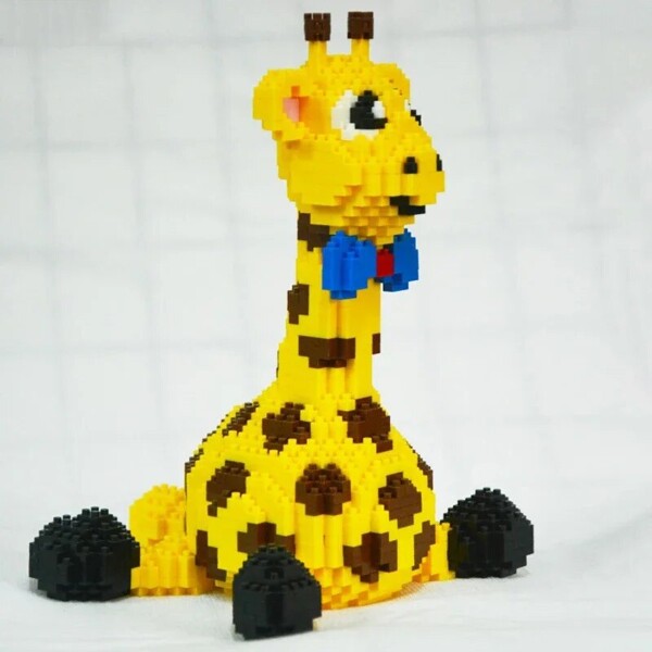 Balody 16083 Yellow Wild Giraffe Zoo Sit Bow Pet