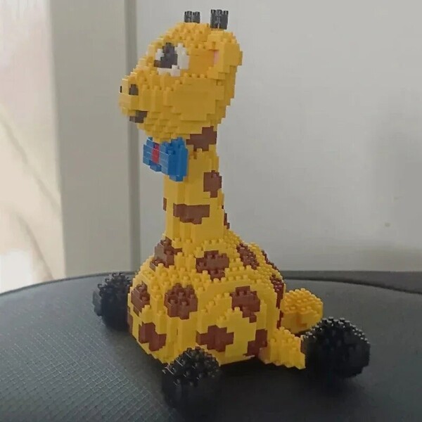 Balody 16083 Yellow Wild Giraffe Zoo Sit Bow Pet
