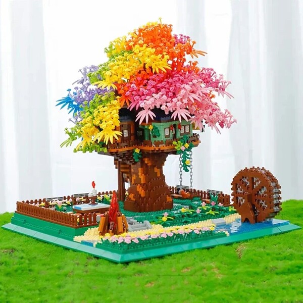 Balody 16297 Rainbow Tree House Garden River Waterwheel
