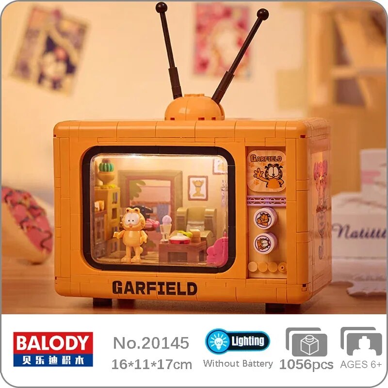 Balody 20145 Garfield Cat Living Room Television Antenna TV