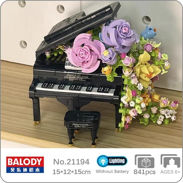 Balody 21194 Eternal Flower Music Piano Plant Musical Instrument Chair