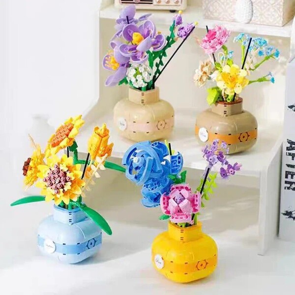 Balody 21088-21091 Eternal Flower Vase Rose Rosa Sunflower Violet Herb Plant Bottle