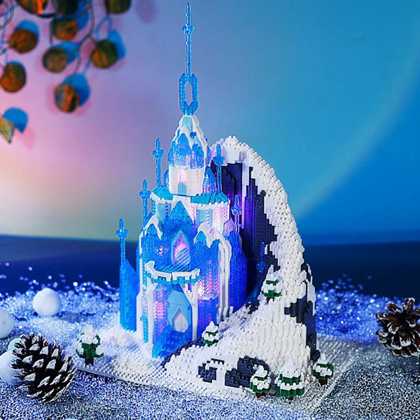 Gejia 6036 Snow Ice Castle Tower Palace Mountain LED Light