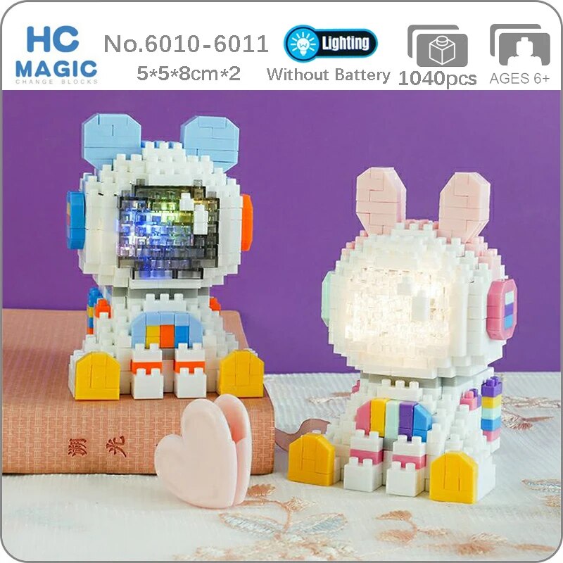 HC 6010-6011 Rabbit Bear Astronaut LED Light